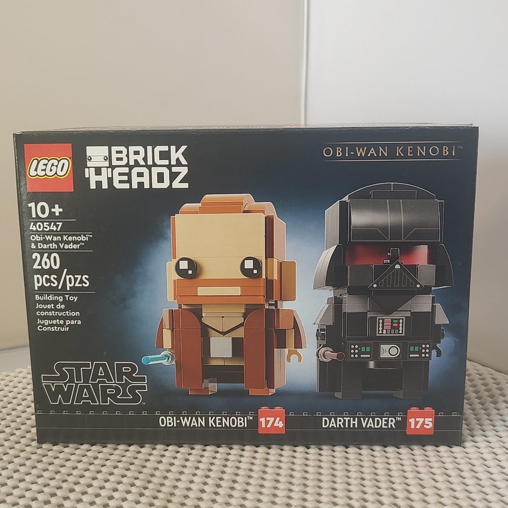 Lego 40547 Brick Headz Star Wars Oni-Wan Kenobi & Darth Vader NWT Building Toy